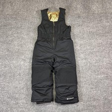 Columbia Ski Pants Kids 4T Black Insulated Omni-Heat Ski Salopettes Winter