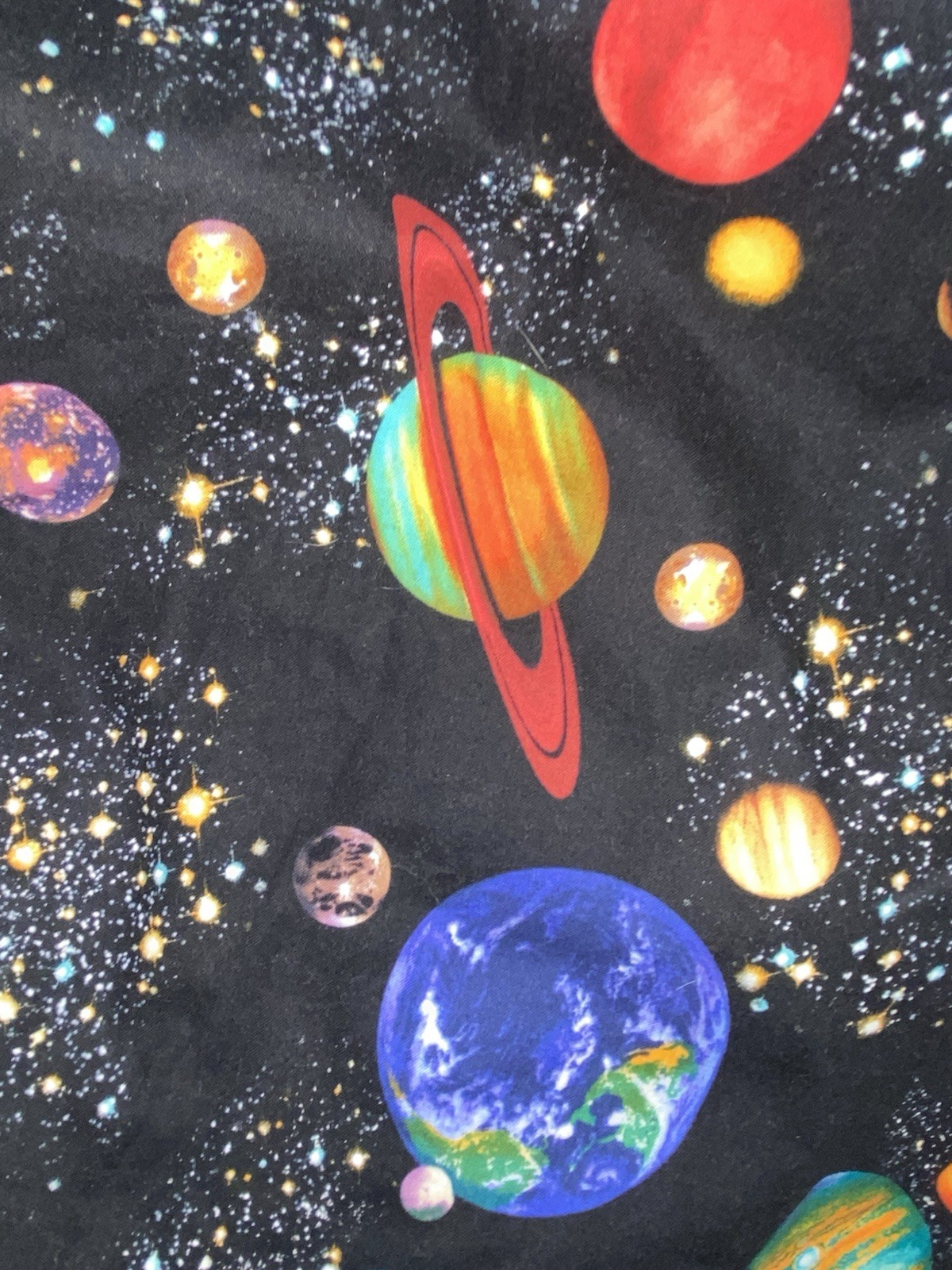 Retrolicious Bright Outer Space Planets Star Blac… - image 7