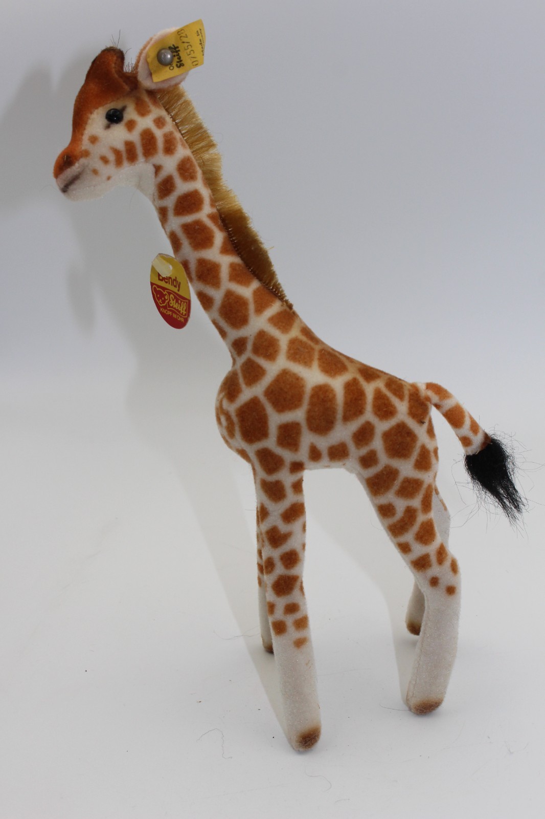 Steiff 11" Standing Bendy Giraffe with Ear Button and Tag 0755/28