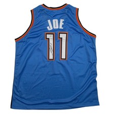 Autographed/Signed Isaiah Joe Oklahoma City OKC Blue Basketball Jersey JSA COA
