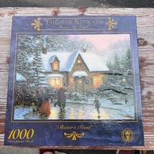 Thomas Kinkade Winter  s Pond 1000-Piece Jigsaw Puzzle