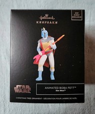 2021 Hallmark Star Wars Animated BOBA FETT ornament SDCC Limited Ed of 3700 New