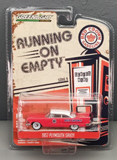Greenlight Running on Empty 1957 Plymouth Savoy Red Crown 1:64