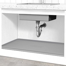 Under Sink Mat for Kitchen Waterproof, 28" x 19" Silicone Under Sink Liner Ki...