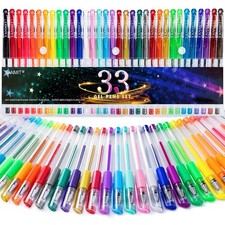 Gel Pens 33 Color Gel Pen Fine Point Colored Pen Set with 40 More Ink for Adult