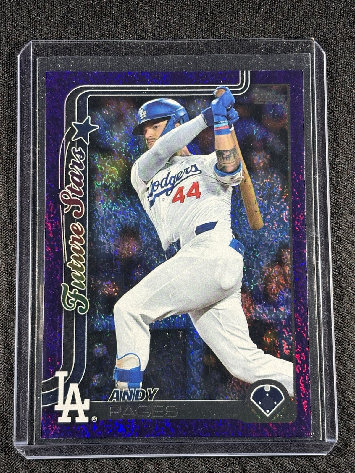 2025 Topps Series 2 - Future Stars Andy Pages #388 Purple Rainbow Foilboard /250