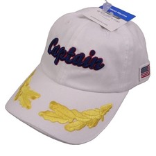 West Marine Captain Hat Cap Womens Sailor White Adjustable Boating Nautical NWT