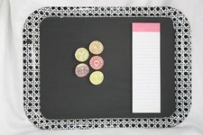 Repurposed Message Center Chalkboard Includes Magnets  Magnetic Notepad