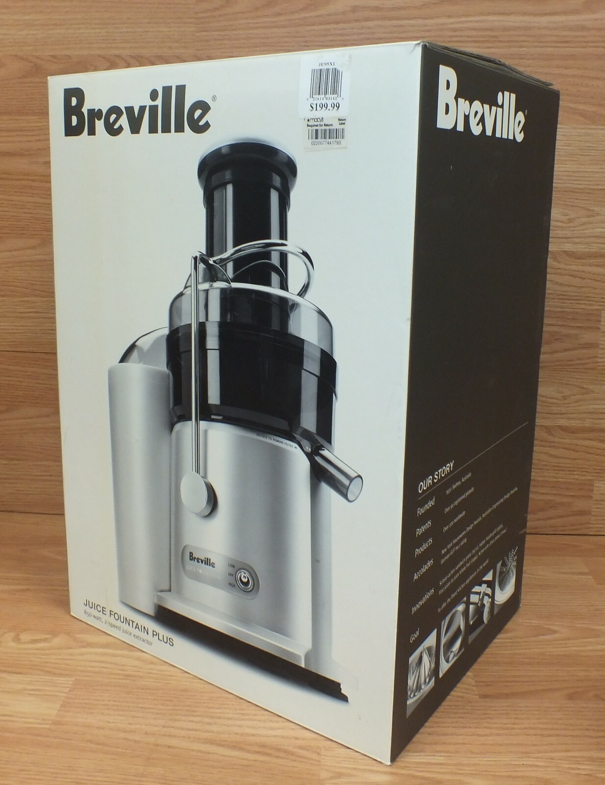 Genuine Breville (JE95XL) Juice Fountain Plus 2Speed Juicer Extractor