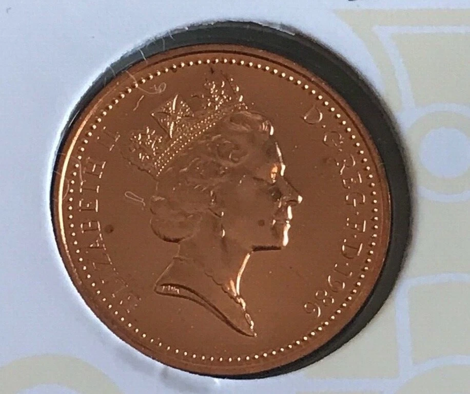 1986 ONE 1 PENCE 1P COIN BRILLIANT UNCIRCULATED BU BUNC - Image 2 of 3