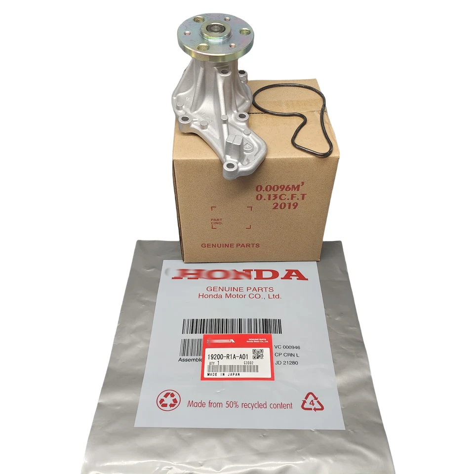 NEW Water Pump With Belt For Honda Civic 1.8L 12-15 W/ A/C REF 19200-R1A-A01 Foto 3 de 4