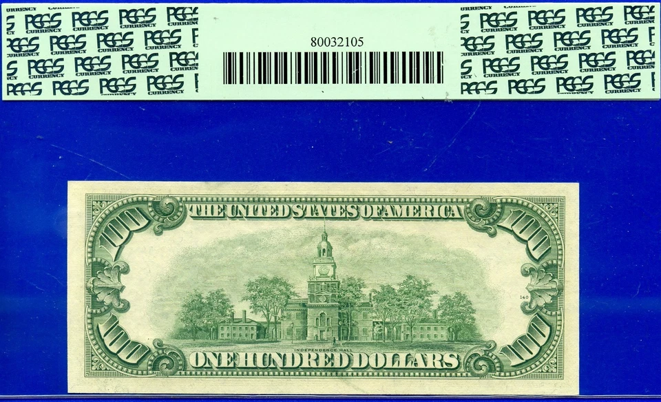 Fr 2162-G 1950E $100 Federal Reserve Note Chicago PCGS 65PPQ 3rd highest graded - Image 3 of 3