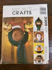McCall's 3309 Sewing Pattern Straw Hat Wreaths Decor,Santa,Turkey UNCUT