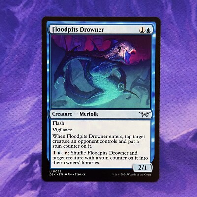 Floodpits Drowner 0059 DSK Duskmourn: House of Horror MTG Merfolk Commander