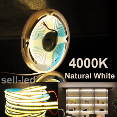 Nature White 4000k Flexible Bar RA90 DC 12/24V 320/480/528 COB LED Strip Light