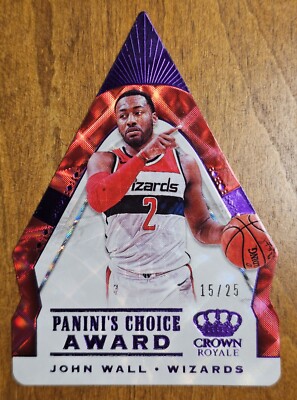 2018-19 Crown Royale #19 John Wall Panini's Choice Award Purple 15/25 Wizards
