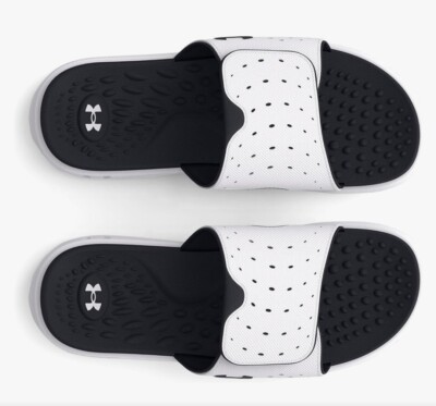 Under Armour Women's Ignite Slide WHITE | BLACK SZ 9 New