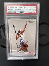 2003 Netpro Elite 2000 #6 Venus Williams RC Rookie /2000 PSA 10 GEM MINT