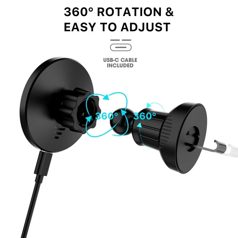 For Magsafe Car Mount Charger 15W Fast Charging Vent Mount Car Phone Holder - Image 4 of 4