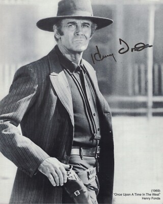 Henry Fonda  ''Once Upon A Time In The West''   8x10 B & W AUTOGRAPHED Photo Copy