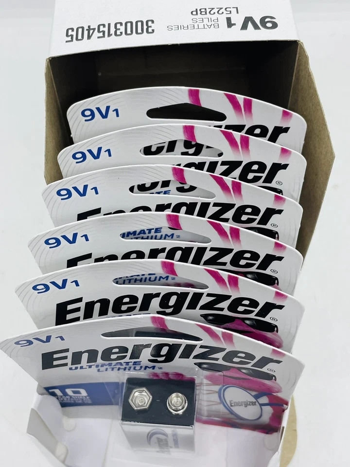 6 Energizer Ultimate Lithium 9V (9 Volt) Batteries (L522, 6LR61, 1604LC) - Image 4 of 4
