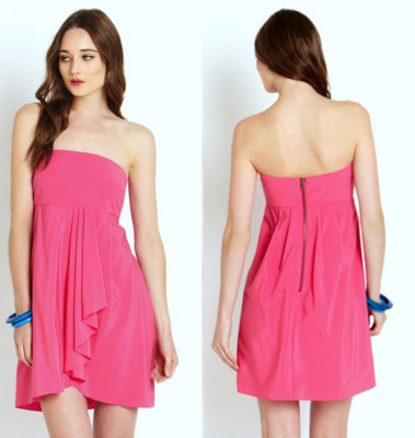 cerise pink wrap dress