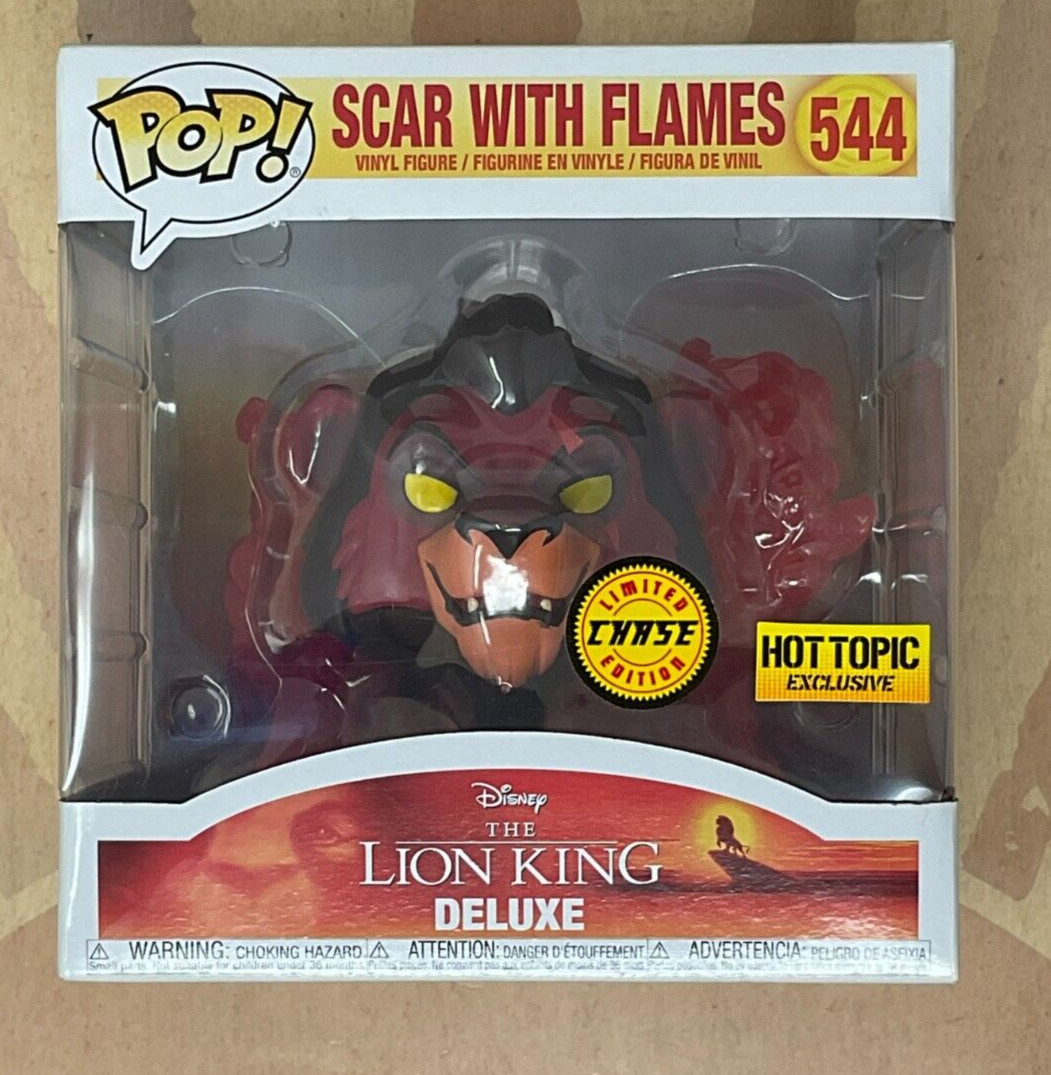Funko Pop! Lion King Deluxe #544 Scar With Red Flames Chase Hot Topic Exclus #D