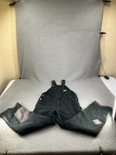 Vintage Carhartt Bib Overall Mens 40x32 Black USA Quilt Lined Insulated R02 BLK