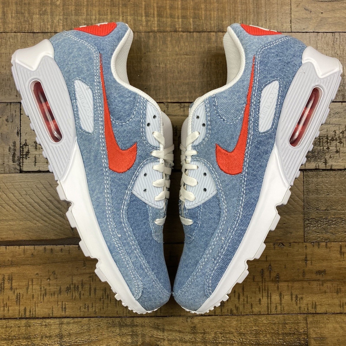 Nike Air Max 90 SE Denim Shoes DV2120 900 Blue Denim White