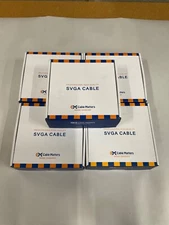 Lot of 5 Cable Matters 35ft Ferrite VGA Display Cable w/ 3.5mm Stereo Audio