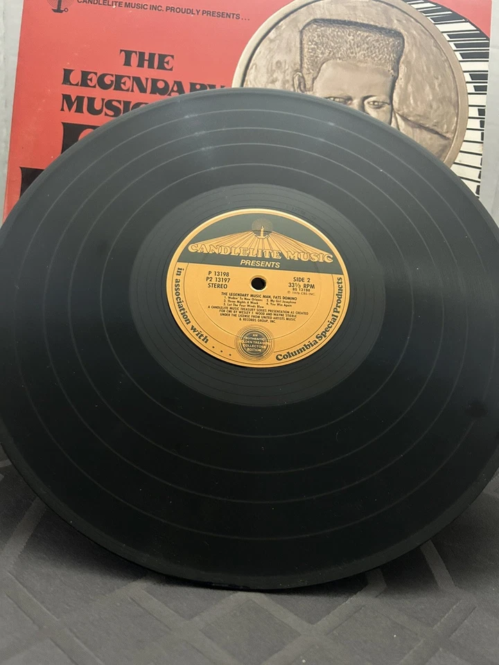 Fats Domino The Legendary Music Man 2x LP 1976 Candlelite P2-13197 Vinyl Record - Image 4 of 4