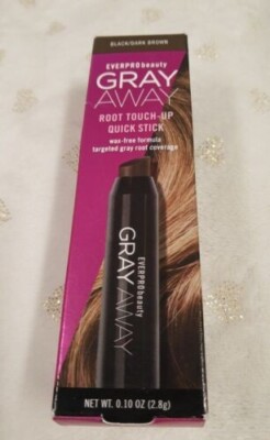 EVERPRO GRAY AWAY TEMPORARY ROOT CONCEALER FOR WOMEN - 0.10 OZ.  BLACK-DARKBROWN