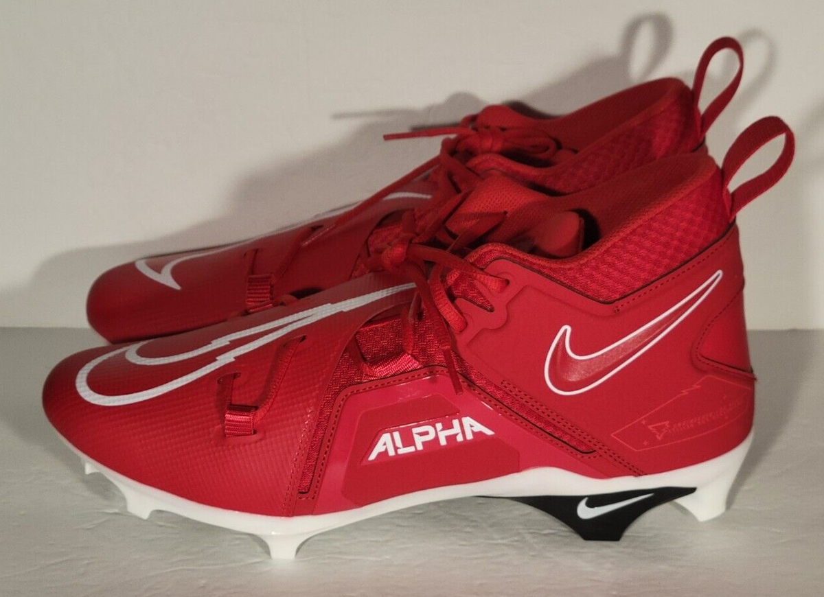 Nike Alpha Menace Pro 3 Mens Football Cleats Red White CT6649-616 Size 11 Nike Alpha Menace Pro 3 Size 11.5 Football Cleats Red Active  main image 4
