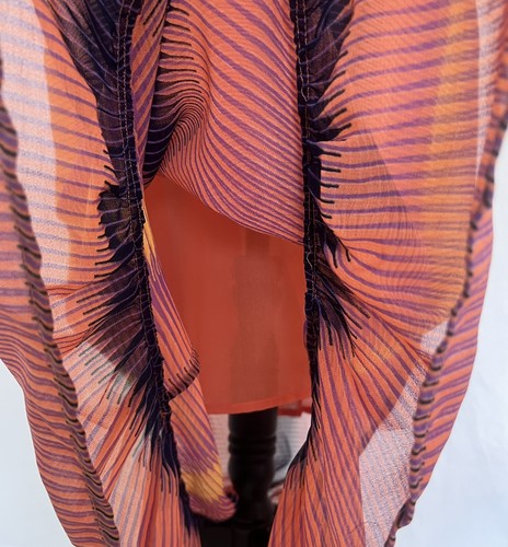 SANCTUARY CLOTHING Vintage 70s Multicolor Ruffle Halter Dress Lined Hi Lo XS - Picture 7 of 11