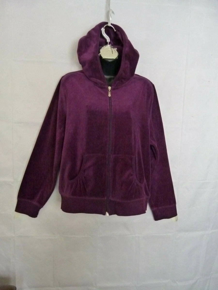 Fade Fancy USA Women s Hoodie Full Zip Velvet Plum Color Cotton