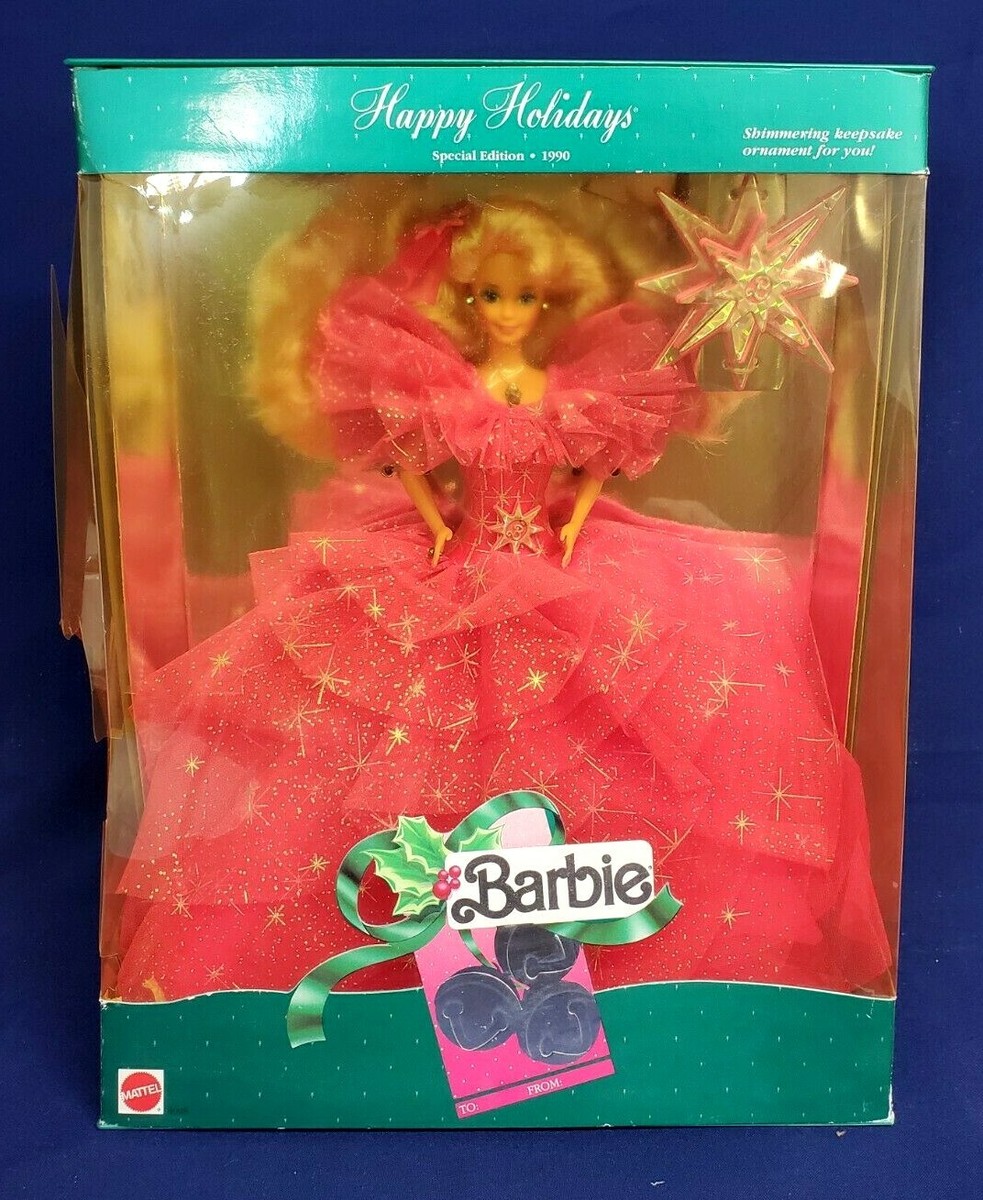 Vintage Mattel 1990 HOLIDAY BARBIE Special Edition Doll PINK
