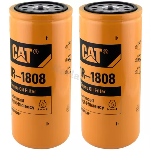 2 Pack Caterpillar 1R1808 Engine Oil Filter 3406 C15 Genuine Advanced Efficiency - Picture 6 of 8