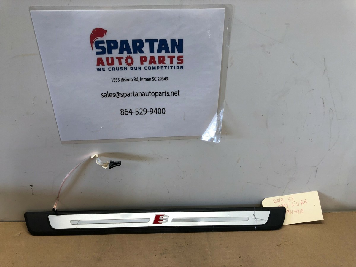 2017-2020 AUDI S3 8V FRONT RIGHT PASSENGER DOOR SILL SCUFF PLATE