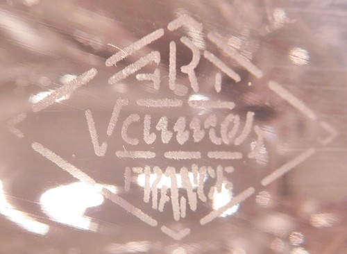 c1960 Art Vannes - French Fine Crystal - Figural Grasshopper Glass Pipe Rest - Picture 5 of 5