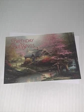 Hallmark DaySpring Thomas Kinkade Birthday Card: Bless Peace Joy Psalm 29:11