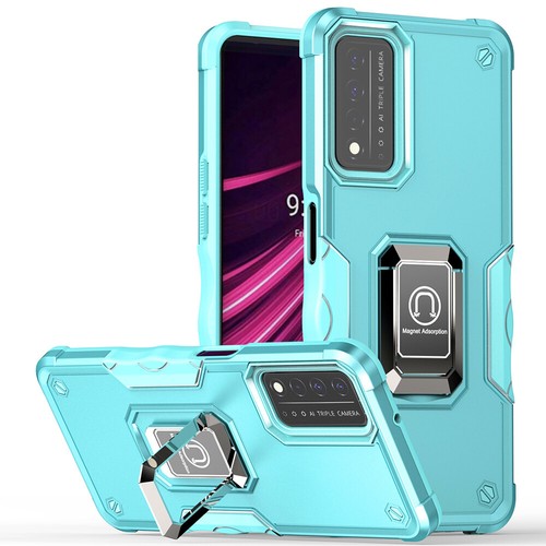 For T-Mobile Revvl V Plus Metal Ring Kickstand Case Dual Layer Shockproof Cover - Picture 31 of 44