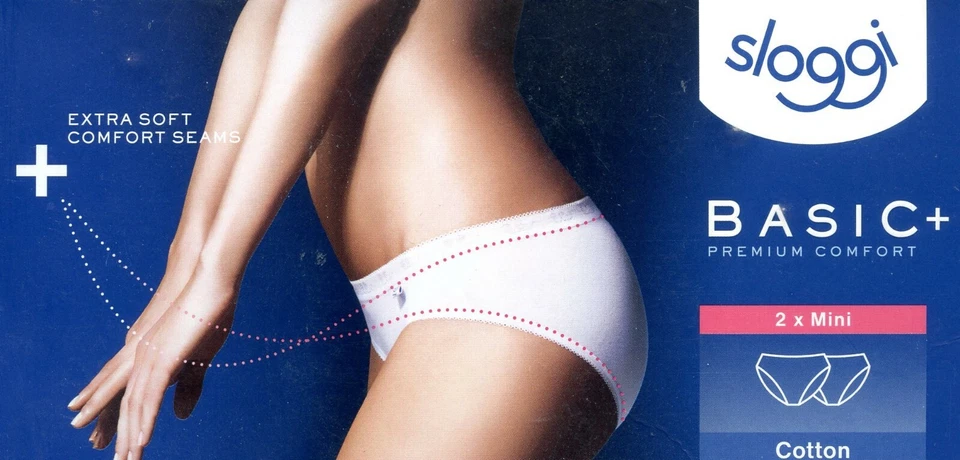 2 Slip Talle Bajo De Mujer de Algodón Elástico De sloggi Básico Mini Elástico - Imagen 3 de 4