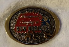 SNAP-ON Tools Brass Belt Buckle "Racing To New Horizons" BTS Made In USA~NEW~