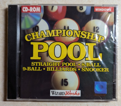 Championship Pool PC Microsoft Windows 3.1 1993 Brand New Sealed Billiards Fast