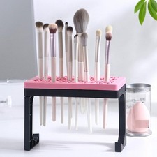 Silicone Makeup Brushes Holder Organizer Countertop Air Drying Rack Storage A2
