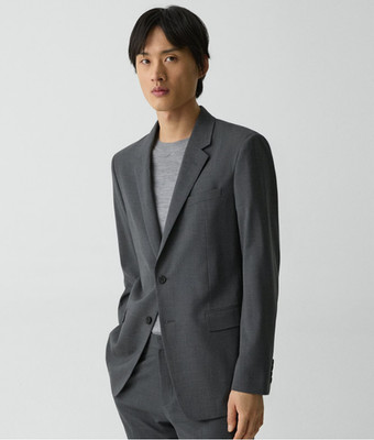 Theory Men's Chambers Blazer Suit Coat in Stretch Wool Medium Charcoal Size 46R
