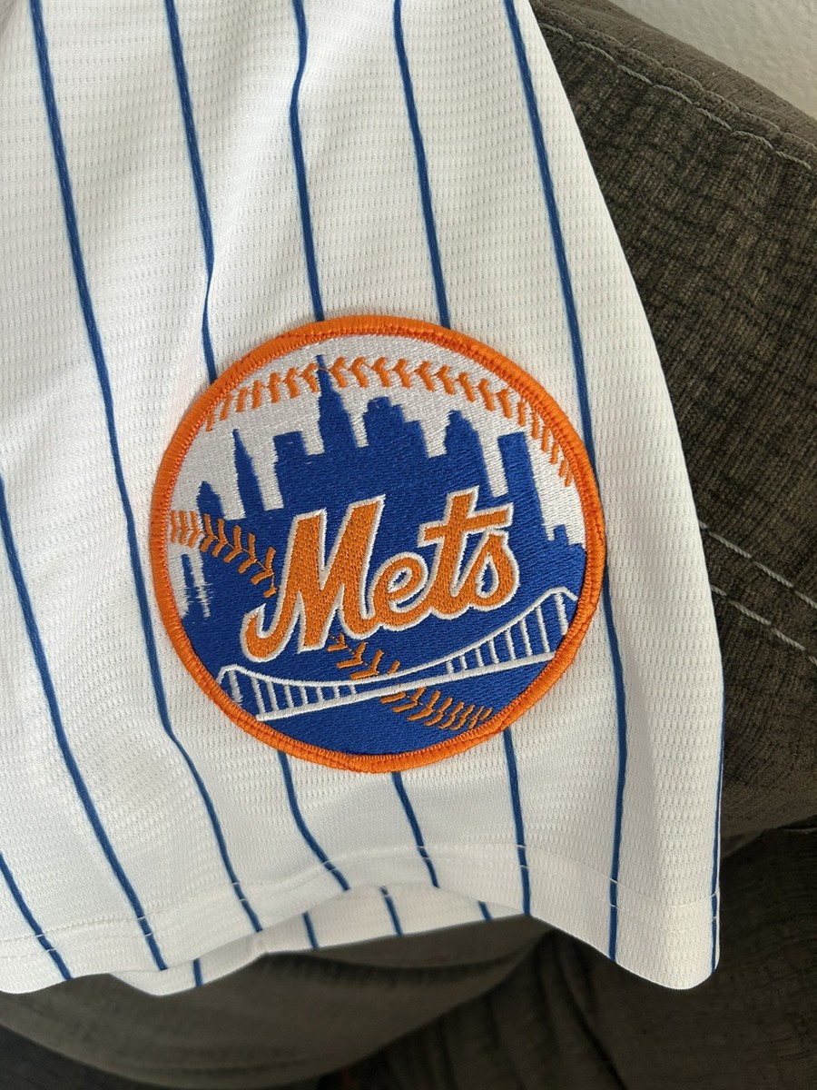 Nike New York Mets Francisco Lindor #12 Pinstripe with Patch