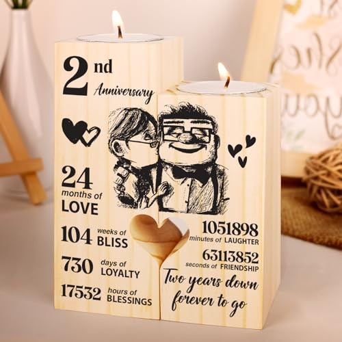 2nd Anniversary Wedding Gifts for Wife Girlfriend,  Assorted sizes 