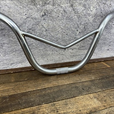 Vintage BMX V-Bar Handlebars Deep-V Silver Steel Old School Bar