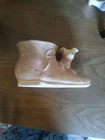 Vintage SHAWNEE POTTERY Dog and Shoe Boot Pink Ceramic Planter 1940s-1950s